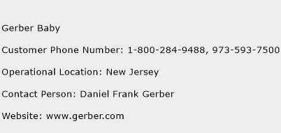 Gerber Baby Phone Number Customer Service