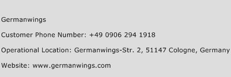 Germanwings Phone Number Customer Service