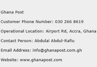 Ghana Post Phone Number Customer Service