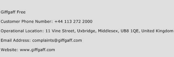 Giffgaff Free Phone Number Customer Service