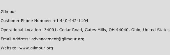 Gilmour Phone Number Customer Service