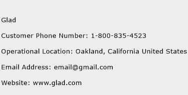 Glad Phone Number Customer Service