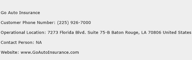 Go Auto Insurance Contact Number Go Auto Insurance Customer Service 