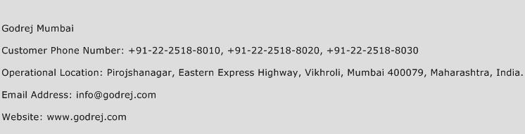 Godrej Mumbai Phone Number Customer Service