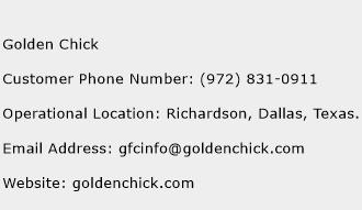 Golden Chick Phone Number Customer Service