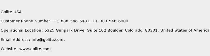 Golite USA Phone Number Customer Service