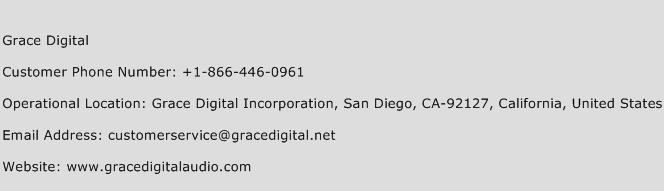 Grace Digital Phone Number Customer Service