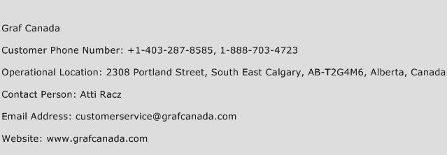 Graf Canada Phone Number Customer Service
