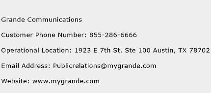 Grande Communications Phone Number Customer Service