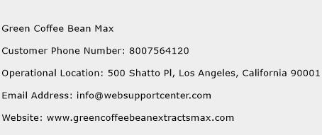Green Coffee Bean Max Phone Number Customer Service