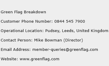 Green Flag Breakdown Phone Number Customer Service