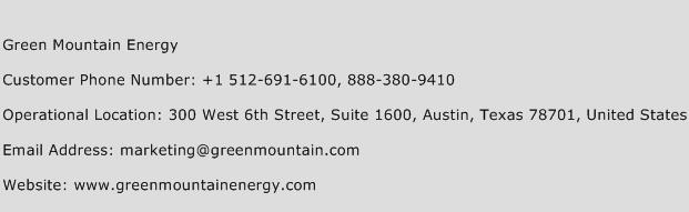 Green Mountain Energy Contact Number Green Mountain Energy Customer 