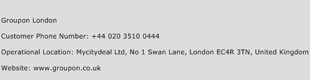 Groupon London Phone Number Customer Service