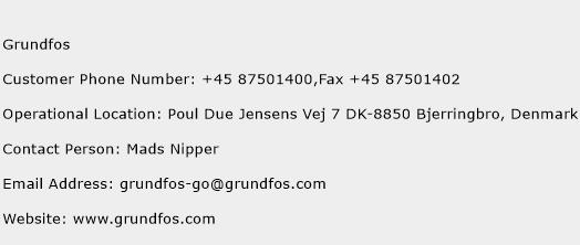 Grundfos Phone Number Customer Service