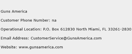 Guns America Phone Number Customer Service