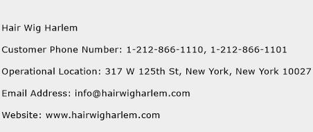 Hair Wig Harlem Phone Number Customer Service