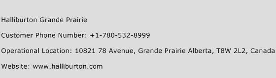 Halliburton Grande Prairie Phone Number Customer Service