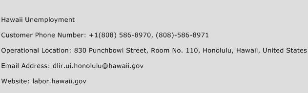 Hawaii Unemployment Number | Hawaii Unemployment Customer Service Phone Number | Hawaii ...