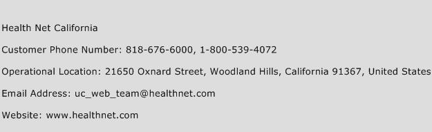 Health Net California Phone Number Customer Service