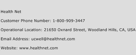 Health Net Phone Number Customer Service
