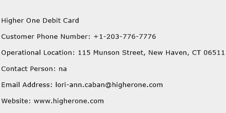 Higher One Debit Card Phone Number Customer Service