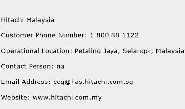 Hitachi Malaysia Phone Number Customer Service