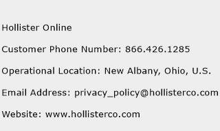 Hollister Online Phone Number Customer Service