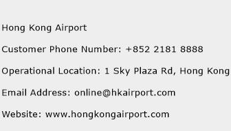 Hong Kong Airport Phone Number Customer Service