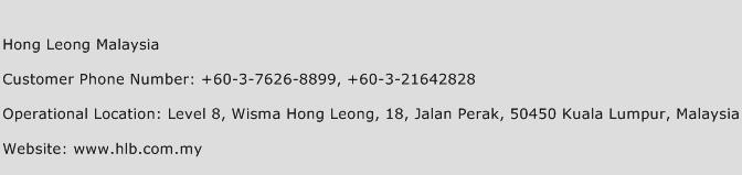 Hong Leong Malaysia Phone Number Customer Service