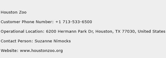 Houston Zoo Phone Number Customer Service