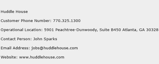 Huddle House Phone Number Customer Service