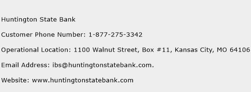 Huntington State Bank Phone Number Customer Service