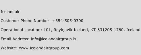 IcelandAir Phone Number Customer Service