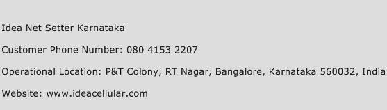 Idea Net Setter Karnataka Phone Number Customer Service