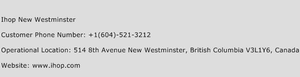 Ihop New Westminster Phone Number Customer Service