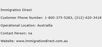 Immigration Direct Phone Number Customer Service