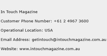 In Touch Magazine Phone Number Customer Service
