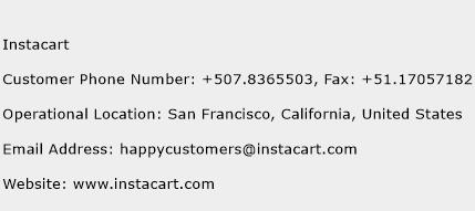 Instacart Phone Number Customer Service