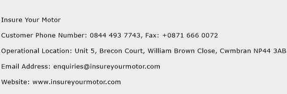 Insure Your Motor Phone Number Customer Service
