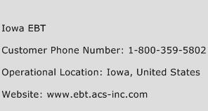 Iowa EBT Phone Number Customer Service