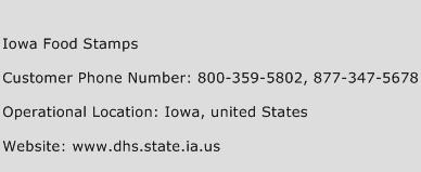 Iowa Food Stamps Phone Number Customer Service