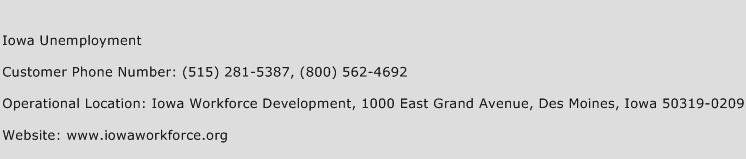 Iowa Unemployment Phone Number Customer Service