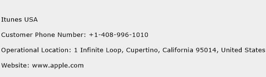itunes customer service number