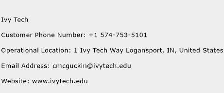 Ivy Tech Phone Number Customer Service