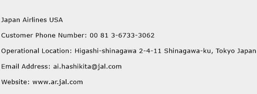 Japan Airlines USA Number | Japan Airlines USA Customer Service Phone Number | Japan Airlines ...