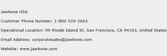 Jawbone USA Phone Number Customer Service
