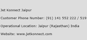 Jet Konnect Jaipur Phone Number Customer Service