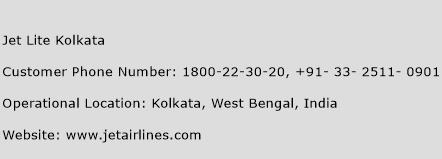 Jet Lite Kolkata Phone Number Customer Service