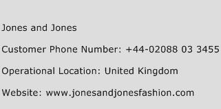 Jones and Jones Phone Number Customer Service
