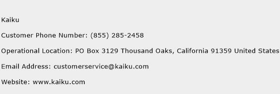 Kaiku Phone Number Customer Service